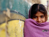 Girl Leaning Against Wall  Mandawa  Rajasthan  India