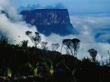Peak of Mountain Seen through Clouds  Puerto la Cruz  Anzoategui  Venezuela