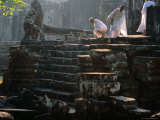 Theravada Pilgrims Congregate at Angkor Thom for Buddhist Retreat  Angkor  Siem Reap  Cambodia