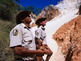 Community Rangers at the Coloured Sands of Hopevale on the Cape York Peninsula  Australia
