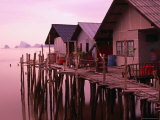 Stilt Houses at Dusk  Ko Panyi  Phang-Nga  Thailand