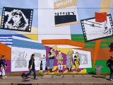 Mural on the Tower Records Building on Guadalupe Street  Austin's University Area  Austin  Texas