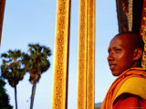 Monk at His Pagoda  Siem Reap  Cambodia