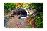 Cascading Creek of the Basin  Franconia Notch  NH
