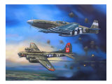 B-17 and P-51 Mustang