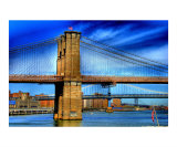 Brooklyn Bridge & Deep Blue Skies