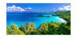 Panoramic View of Trunk Bay  St John  USVI