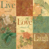 Shabby Chic Nine Patch: Live Laugh Love