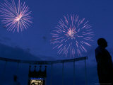 Fireworks at Kauffman Stadium  Kansas City  Missouri