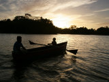 Two Children Sail in the Cocibolca Lake  Managua  Nicaragua