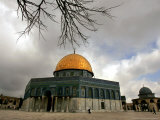 Golden Dome of the Rock Mosque inside Al Aqsa Mosque  Jerusalem  Israel
