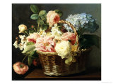Still Life of Flowers in a Basket