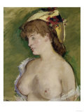 Blonde with Bare Breasts  c1878