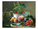 Still Life of Figs  Peaches and Rapberries