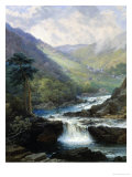 Romantic Landscape with Waterfall