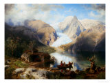 View of Gosau Lake near Salzburg