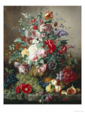 Rich Still Life of Lilac and Roses