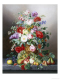 Rich Still Life with Figs and Honeysuckle