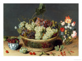 Still Life of Grapes in a Basket