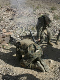 Two Mortarman at Marine Corps Air-Ground Combat Center  Twentynine Palms  California