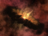 Young Star Surrounded by a Dusty Protoplanetary Disk
