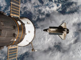 Space Shuttle Atlantis After It Undocked from the International Space Station on June 19  2007