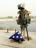Fallen Soldier's Gear  Camp Baharia  Iraq  June 12  2007