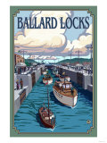Ballard Locks and Boats  Seattle  Washington