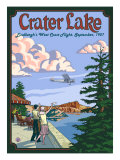 Lindbergh's West Coast Flight  Crater Lake  Oregon  c1927