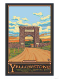 Park Entrance Arch  Yellowstone National Park  Wyoming
