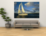 Sailboat Cruising off the Coast of the British Virgin Islands