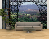 View through Ornate Iron Grille (Moucharabieh)  Morocco