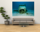 A Wrecked Airplane Lies on the Seafloor