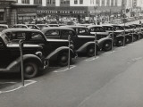 Black Cars and Meters  Omaha  Nebraska  c1938