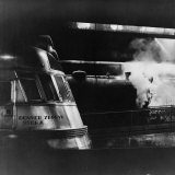 Steam and Diesel Engine at the Union Station  Chicago  c1943