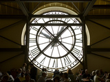 Diners Behind Famous Clocks in the Musee d'Orsay  Paris  France