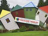 Tourists Experience Mazes and Optical Illusions  Wanaka  South Island  New Zealand