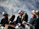 Eagle Hunters at the Golden Eagle Festival  Mongolia
