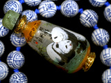 Hand Painted Panda Snuff Bottle  Chinese Bead Necklace  China