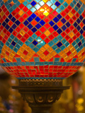 Stained Glass Lamp Vendor in Spice Market  Istanbul  Turkey