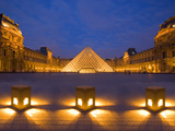 The Louvre at Twilight  Paris  France
