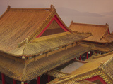 Wenwu Temple Rooftops with Sun Moon Lake in Background  Taiwan