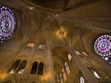 Interior of Notre Dame Cathedral  Paris  France