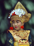 Young Balinese Dancer in Traditional Costume  Bali  Indonesia