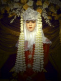 Javanese Bride in Colorful Traditional Dress  Blitar  East Java  Indonesia