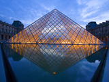 The Louvre at Twilight  Paris  France