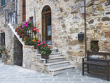 Flower-Lined Stairway  Petroio  Italy