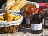 Wicker Basket with Croissants and Breads  Clos Des Iles  Le Brusc  Var  Cote d'Azur  France