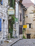Cobblestone Street in Old Town with Stone Houses  Le Logis Plantagenet Bed and Breakfast