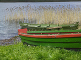 Colorful Canoe by Lake  Trakai  Lithuania